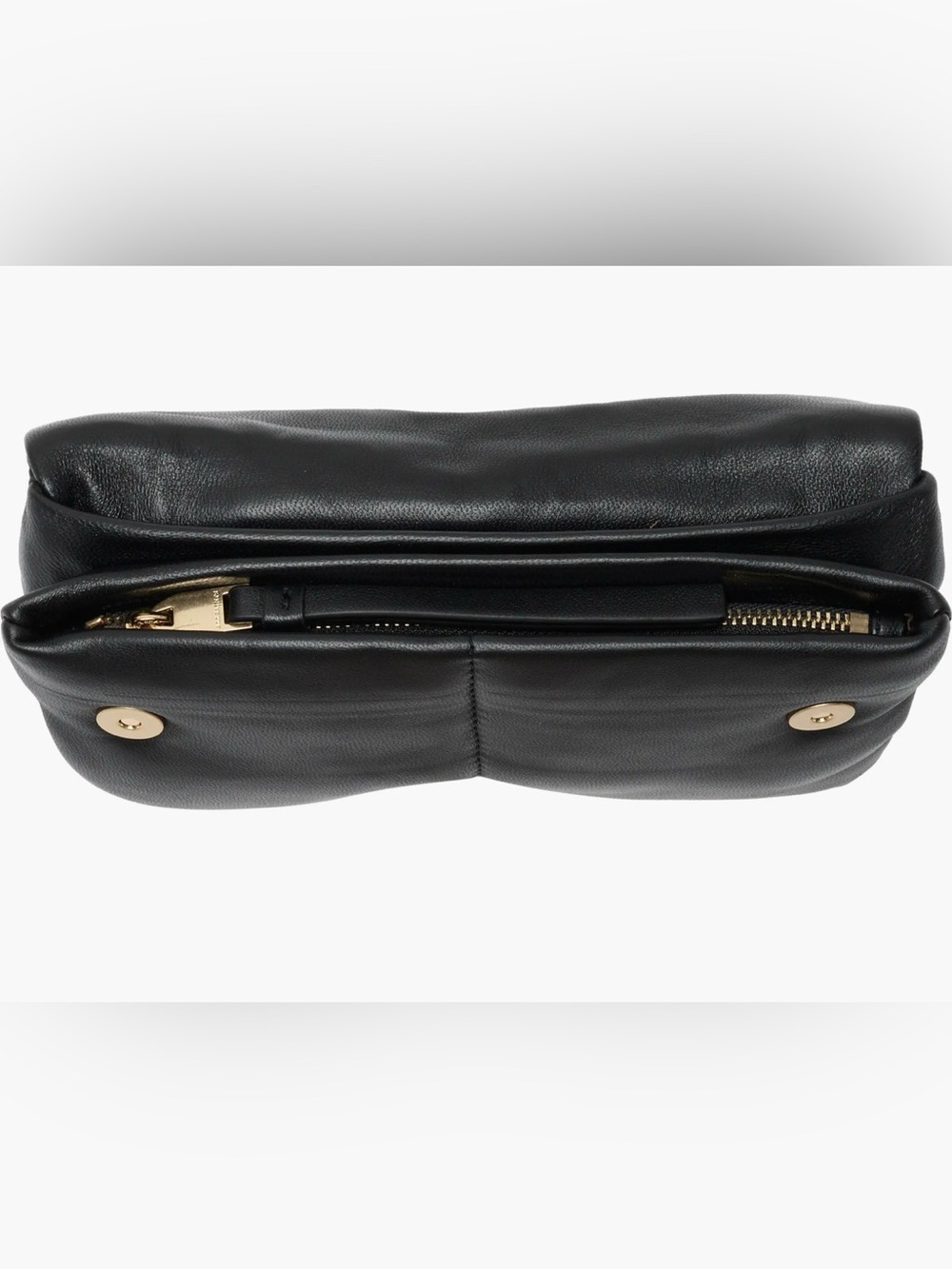 All Saints Ezra Black Padded Crossbody Wallet Bag with Branded Strap - Picture 4 of 6
